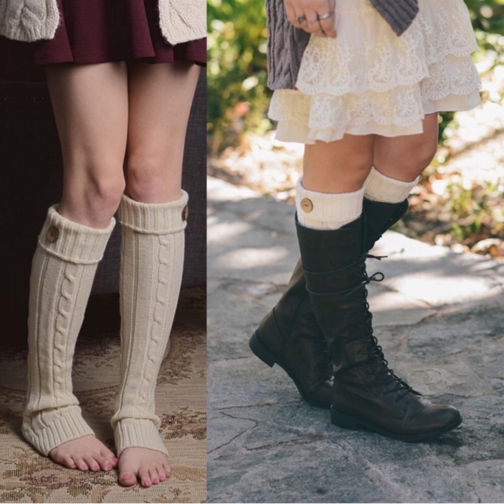 Cable Knit Boot Sock Warmers - Picture 2 of 2